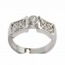 White Gold Celtic Knot Ring with Diamond  Irish Wedding Rings