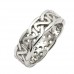 White Gold Wedding Ring - Celtic Knots - 18 Karat - Medium Pierced Irish Wedding Rings